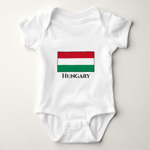 Body Para Bebê Bandeira da Hungria
