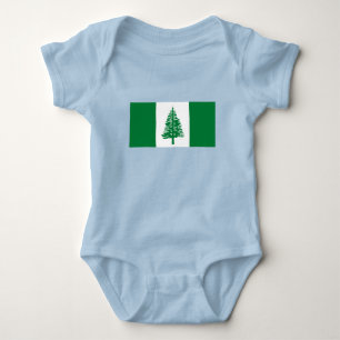 Body Para Bebê Bandeira da Ilha Norfolk