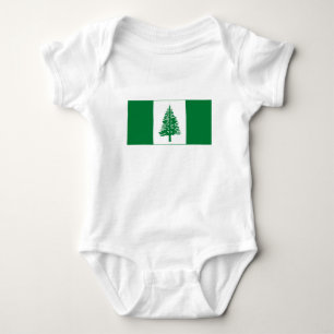 Body Para Bebê Bandeira da Ilha Norfolk