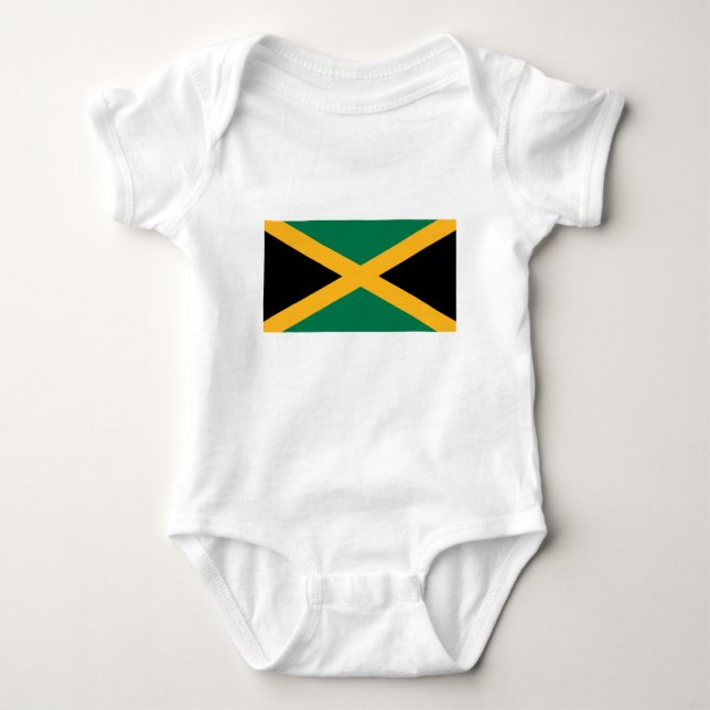 Body Para Bebê bandeira da Jamaica (Frente)