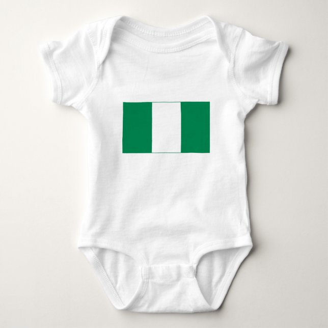 Body Para Bebê Bandeira da Nigéria (Frente)