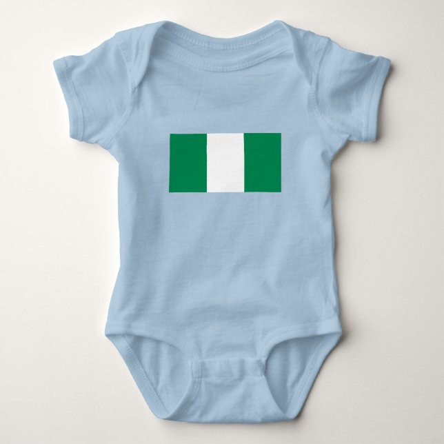 Body Para Bebê Bandeira da Nigéria (Frente)