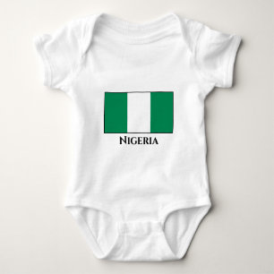 Body Para Bebê Bandeira da Nigéria (nigeriana)