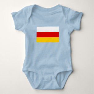 Body Para Bebê Bandeira da Ossétia do Sul