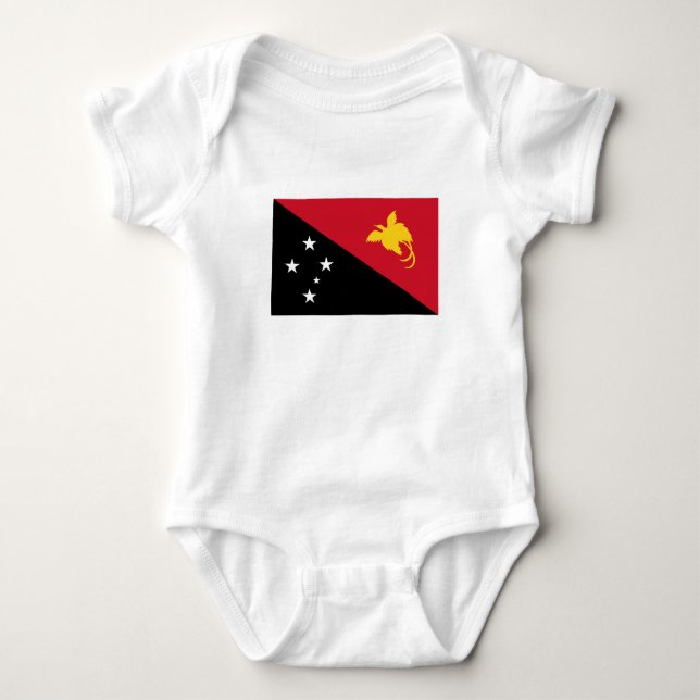 Body Para Bebê Bandeira da Papua-Nova Guiné (Frente)