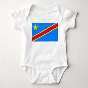 Body Para Bebê Bandeira da RDC (República Democrática do Congo)
