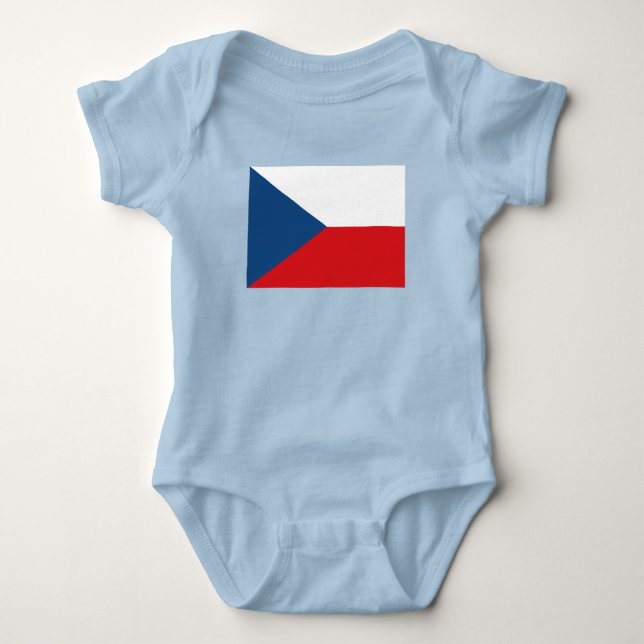 Body Para Bebê Bandeira da República Checa (Frente)
