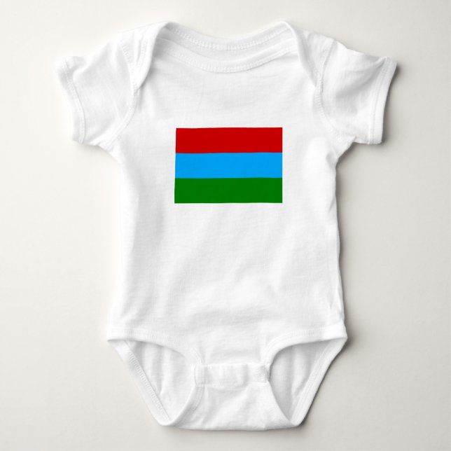 Body Para Bebê Bandeira da República da Carélia (Frente)