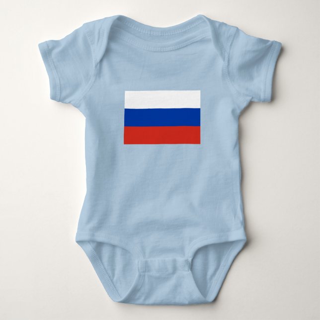 Body Para Bebê Bandeira da Rússia (Frente)