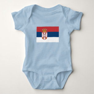 Body Para Bebê Bandeira da Sérvia