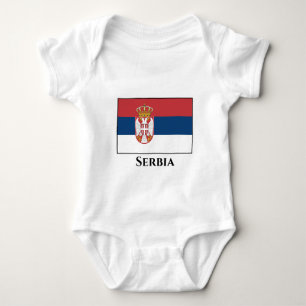 Body Para Bebê Bandeira da Sérvia (sérvia)