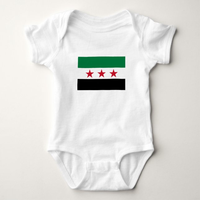 Body Para Bebê Bandeira da Síria (Frente)
