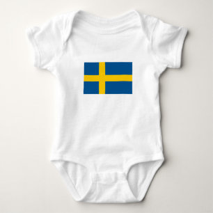 Body Para Bebê Bandeira da Suécia