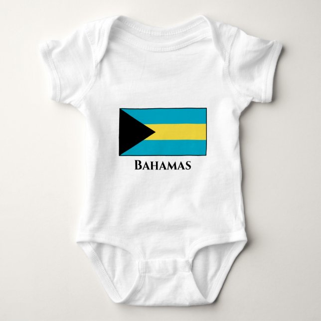 Body Para Bebê Bandeira das Bahamas (Frente)