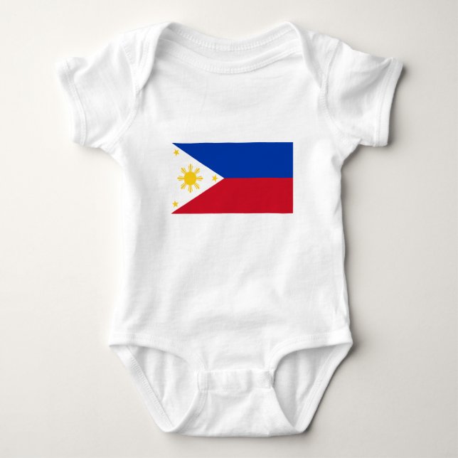 Body Para Bebê Bandeira das Filipinas (Frente)