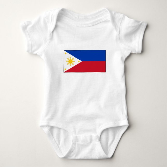 Body Para Bebê Bandeira das Filipinas (Frente)