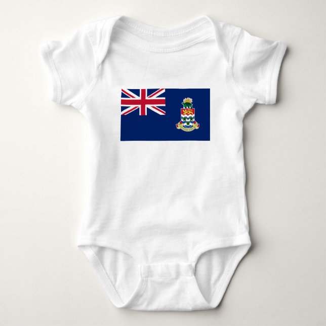 Body Para Bebê Bandeira das Ilhas Cayman (Frente)