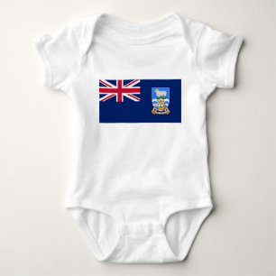 Body Para Bebê Bandeira das Ilhas Falkland (Território Britânico)