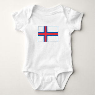 Body Para Bebê Bandeira das Ilhas Faroé