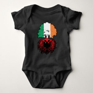 Body Para Bebê Bandeira das Raízes de Árvore da Albânia na Irland