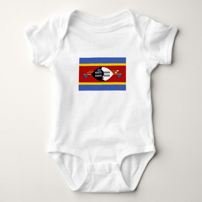 Body Para Bebê Bandeira de Essuatíni (Frente)