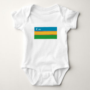 Body Para Bebê Bandeira de Karakalpakstan