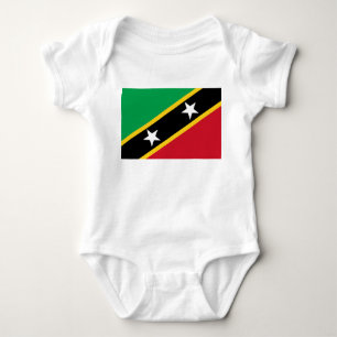 Body Para Bebê Bandeira de Kitts e Nevis Santos (Caribe)