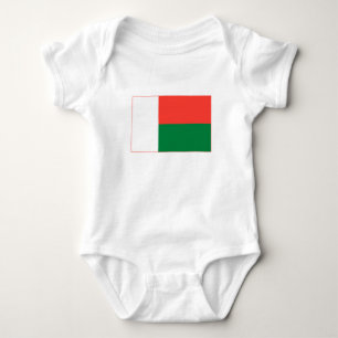 Body Para Bebê Bandeira de Madagáscar