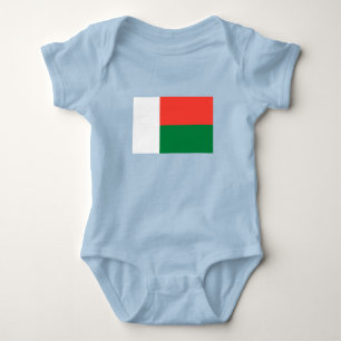 Body Para Bebê Bandeira de Madagáscar