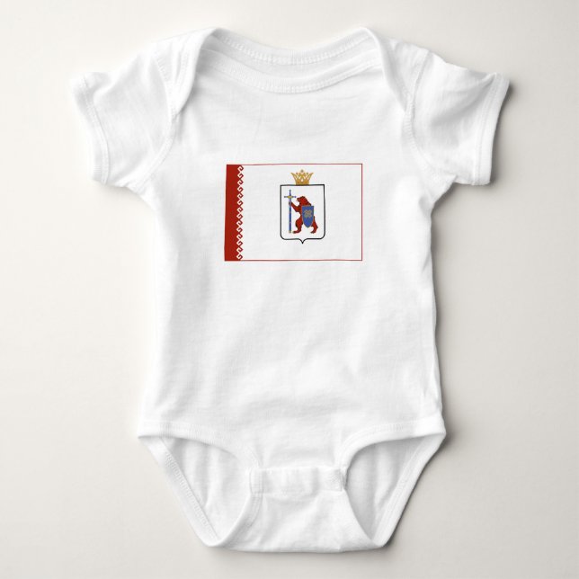 Body Para Bebê Bandeira de Mari El (Frente)