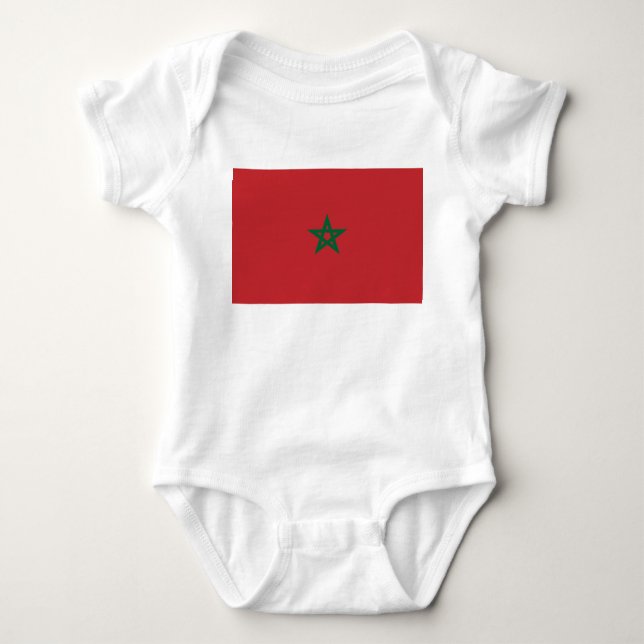 Body Para Bebê Bandeira de Marrocos (Frente)