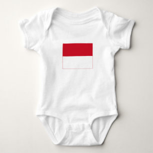 Body Para Bebê Bandeira de Mônaco