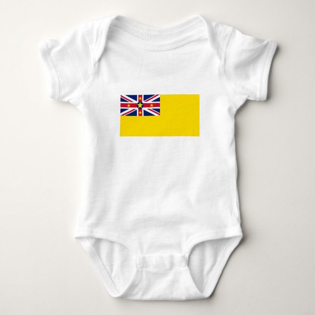 Body Para Bebê Bandeira de Niue (Frente)