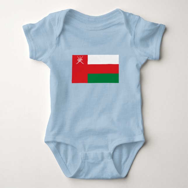 Body Para Bebê Bandeira de Omã (Frente)