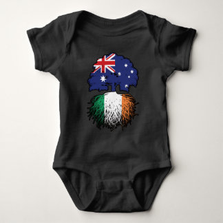 Body Para Bebê Bandeira de Raízes da Árvore da Austrália Irlandes