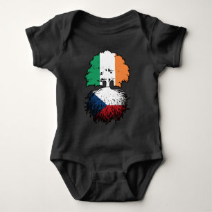 Body Para Bebê Bandeira de Raízes de Árvores na Irlanda Checa