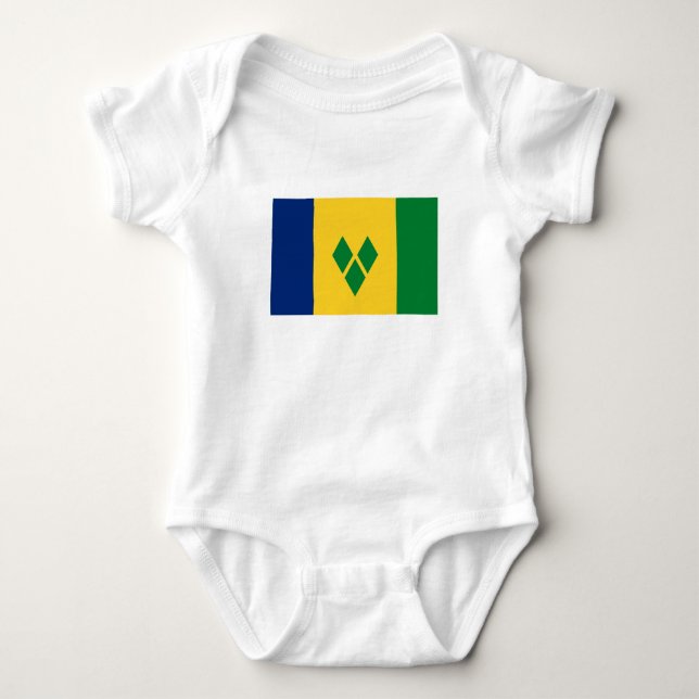 Body Para Bebê Bandeira de São Vicente (Frente)