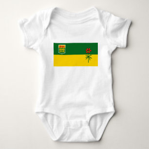 Body Para Bebê Bandeira de Saskatchewan