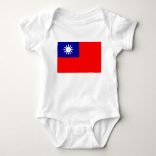 Body Para Bebê Bandeira de Taiwan 台灣國旗 República da China, Táiwān