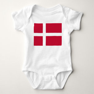 Body Para Bebê Bandeira Dinamarquesa