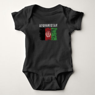 Body Para Bebê Bandeira do Afeganistão Afastada Bandeira do Afega