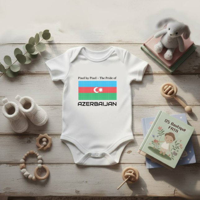 Body Para Bebê Bandeira do Azerbaijão (Criador carregado)