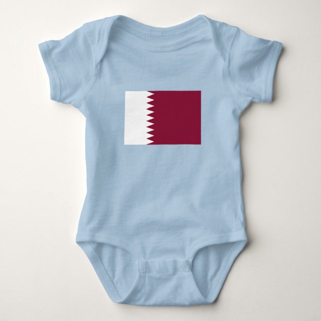 Body Para Bebê Bandeira do Catar (Frente)