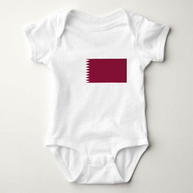 Body Para Bebê Bandeira do Catar (Frente)
