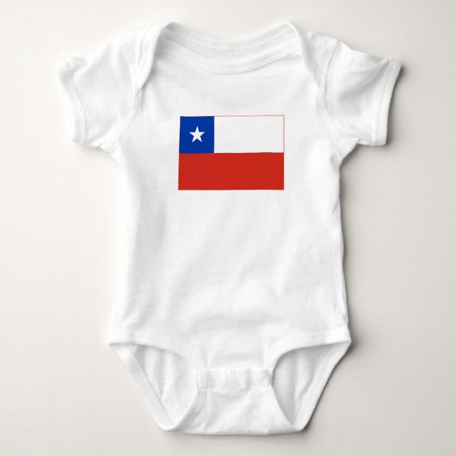 Body Para Bebê Bandeira do Chile (Frente)