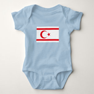 Body Para Bebê Bandeira do Chipre do Norte