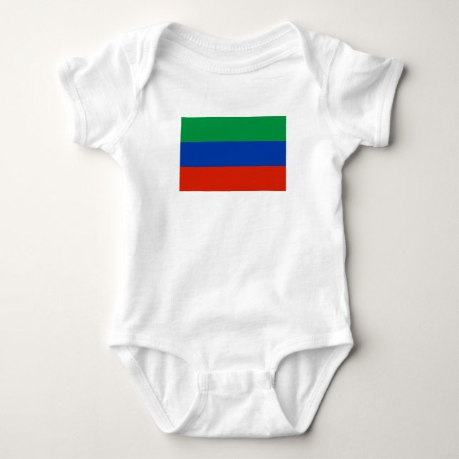 Body Para Bebê Bandeira do Daguestão (Frente)