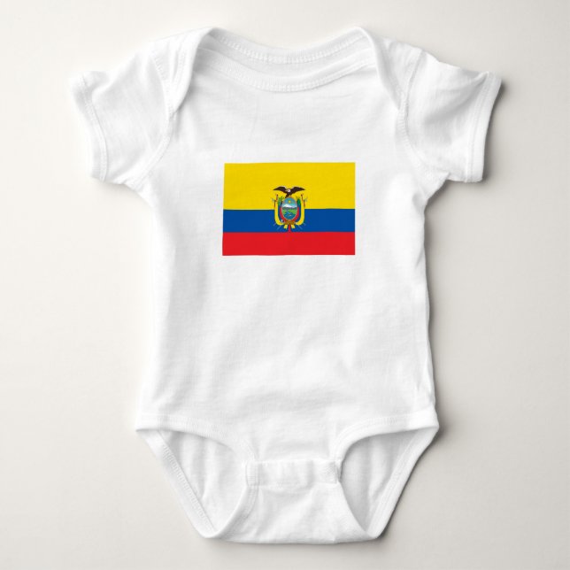 Body Para Bebê Bandeira do Equador (Frente)