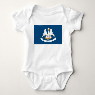 Body Para Bebê Bandeira do Estado da Louisiana