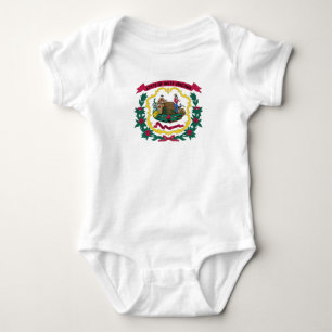 Body Para Bebê Bandeira do Estado da Virgínia Ocidental